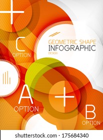 Glossy circle geometric shape info graphic background. For business presentation | technology | web design