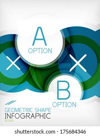 Glossy circle geometric shape info graphic background. For business presentation | technology | web design