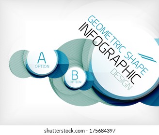 Glossy circle geometric shape info graphic background. For business presentation | technology | web design