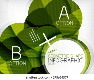 Glossy circle geometric shape info graphic background. For business presentation | technology | web design