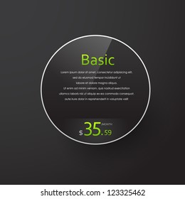 Glossy circle hosting button, icon