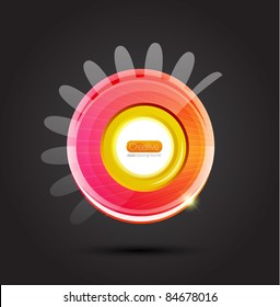 Glossy circle on black