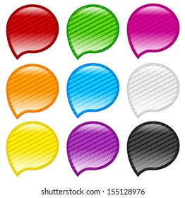 Glossy Circle Speech Bubbles