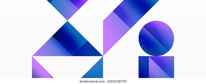 Glossy circle, square, triangle shapes minimalist geometric backdrop. Sleek, contemporary design with a touch of sophistication for digital designs, presentations, website banners, social media posts
