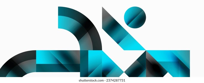 Glossy circle, square, triangle shapes minimalist geometric backdrop. Sleek, contemporary design with a touch of sophistication for digital designs, presentations, website banners, social media posts