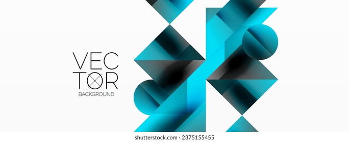 Glossy circle, square, triangle shapes minimalist geometric backdrop. Sleek, contemporary design with a touch of sophistication for digital designs, presentations, website banners, social media posts