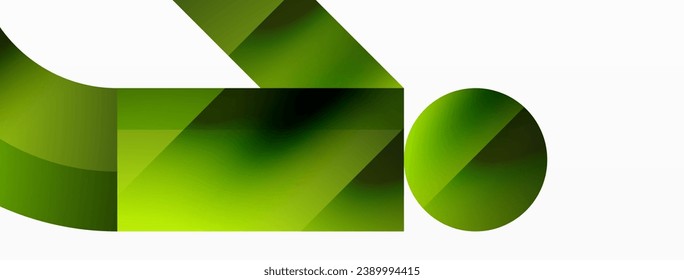 Glossy circle, square, triangle shapes minimalist geometric backdrop. Sleek, contemporary design with a touch of sophistication for digital designs, presentations, website banners, social media posts