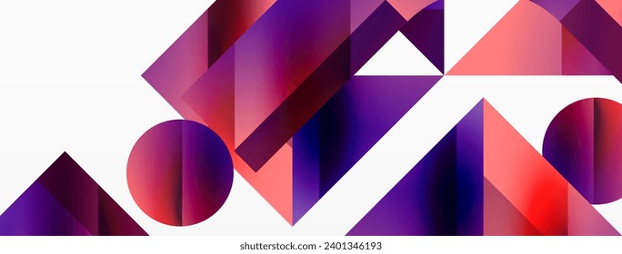 Glossy circle, square, triangle shapes minimalist geometric backdrop. Sleek, contemporary design with a touch of sophistication for digital designs, presentations, website banners, social media posts