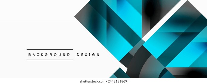 Glossy circle, square, triangle shapes minimalist geometric backdrop. Sleek, contemporary design with a touch of sophistication for digital designs, presentations, website banners, social media posts
