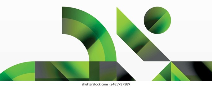 Glossy circle, square, triangle shapes minimalist geometric backdrop. Sleek, contemporary design with a touch of sophistication for digital designs, presentations, website banners, social media posts