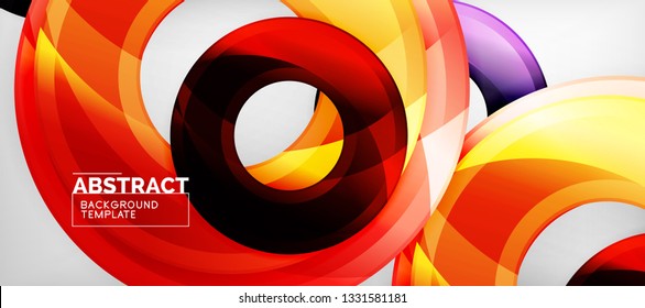 Glossy-Kreise, geometrischer Hintergrund, Vektorgrafik