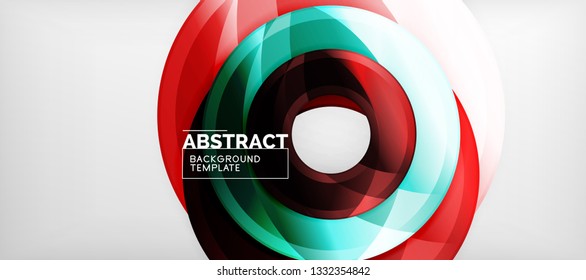 Glossy circles geometric background, vector illustration