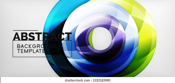 Glossy-Kreise, geometrischer Hintergrund, Vektorgrafik