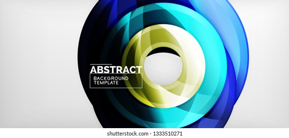 Glossy circles geometric background, vector illustration