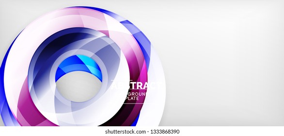 Glossy-Kreise, geometrischer Hintergrund, Vektorgrafik