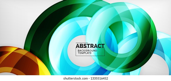 Glossy-Kreise, geometrischer Hintergrund, Vektorgrafik