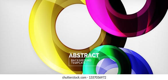 Glossy-Kreise, geometrischer Hintergrund, Vektorgrafik