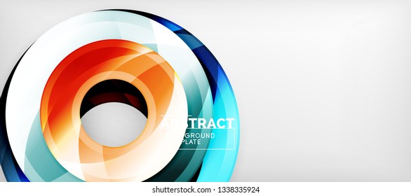 Glossy-Kreise, geometrischer Hintergrund, Vektorgrafik