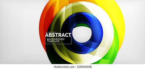 Glossy circles geometric background, vector illustration