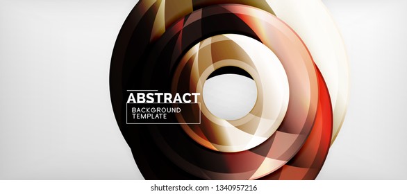 Glossy circles geometric background, vector illustration