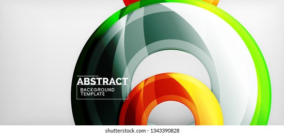 Glossy-Kreise, geometrischer Hintergrund, Vektorgrafik