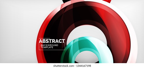 Glossy-Kreise, geometrischer Hintergrund, Vektorgrafik