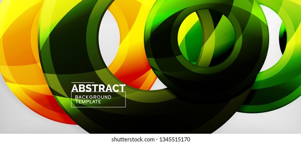 Glossy-Kreise, geometrischer Hintergrund, Vektorgrafik