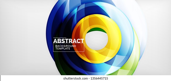 Glossy circles geometric background, vector illustration