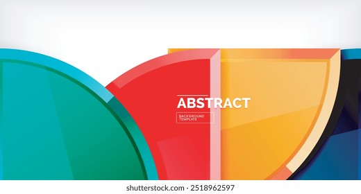 Fondo geométrico de círculos brillantes. Ilustración vectorial para el Fondo de pantalla, Anuncio, fondo, tarjeta, ilustración del libro, landing page