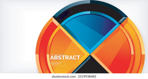 Glossy circles geometric background. Vector Illustration For Wallpaper, Banner, Background, Card, Book Illustration, landing page