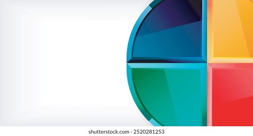 Glänzende Kreise geometrischen Hintergrund. Vektorgrafik für Tapete, Banner, Hintergrund, Karte, Buchgrafik, Landing Page
