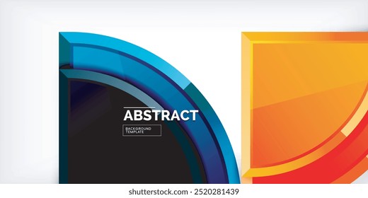 Glossy circles geometric background. Vector Illustration For Wallpaper, Banner, Background, Card, Book Illustration, landing page