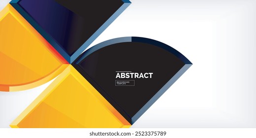 Fundo geométrico de círculos brilhantes. Ilustração vetorial para papel de parede, banner, plano de fundo, cartão, ilustração de livro, página inicial