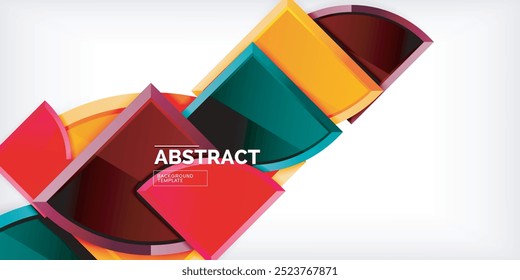 Fundo geométrico de círculos brilhantes. Ilustração vetorial para papel de parede, banner, plano de fundo, cartão, ilustração de livro, página inicial