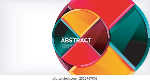 Glossy circles geometric background. Vector Illustration For Wallpaper, Banner, Background, Card, Book Illustration, landing page