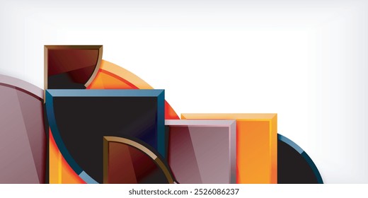Glossy circles geometric background. Vector Illustration For Wallpaper, Banner, Background, Card, Book Illustration, landing page