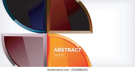 Fondo geométrico de círculos brillantes. Ilustración vectorial para el Fondo de pantalla, Anuncio, fondo, tarjeta, ilustración del libro, landing page