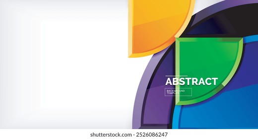 Fundo geométrico de círculos brilhantes. Ilustração vetorial para papel de parede, banner, plano de fundo, cartão, ilustração de livro, página inicial