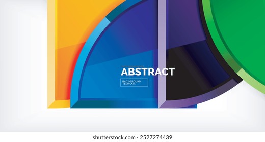 Fondo geométrico de círculos brillantes. Ilustración vectorial para el Fondo de pantalla, Anuncio, fondo, tarjeta, ilustración del libro, landing page