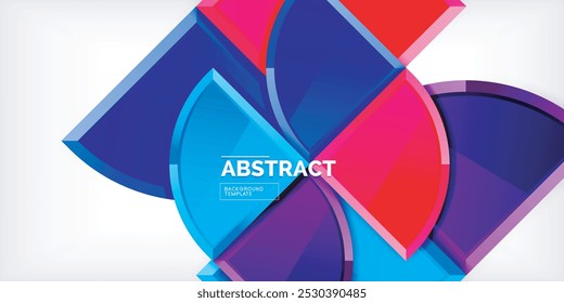 Fundo geométrico de círculos brilhantes. Ilustração vetorial para papel de parede, banner, plano de fundo, cartão, ilustração de livro, página inicial