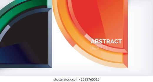 Fondo geométrico de círculos brillantes. Ilustración vectorial para el Fondo de pantalla, Anuncio, fondo, tarjeta, ilustración del libro, landing page