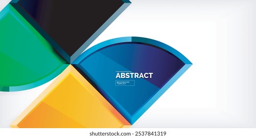 Glossy circles geometric background. Vector Illustration For Wallpaper, Banner, Background, Card, Book Illustration, landing page
