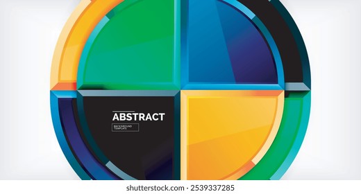 Glossy circles geometric background. Vector Illustration For Wallpaper, Banner, Background, Card, Book Illustration, landing page