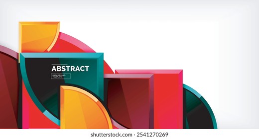 Glossy circles geometric background. Vector Illustration For Wallpaper, Banner, Background, Card, Book Illustration, landing page