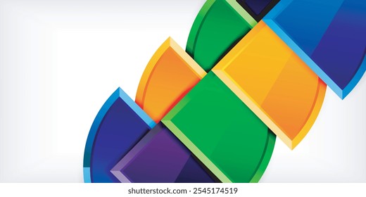 Fondo geométrico de círculos brillantes. Ilustración vectorial para el Fondo de pantalla, Anuncio, fondo, tarjeta, ilustración del libro, landing page