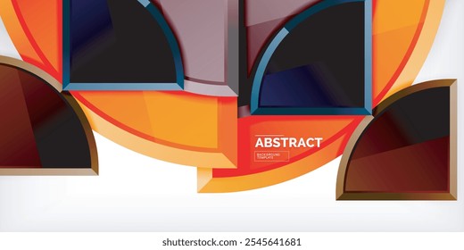 Glossy circles geometric background. Vector Illustration For Wallpaper, Banner, Background, Card, Book Illustration, landing page