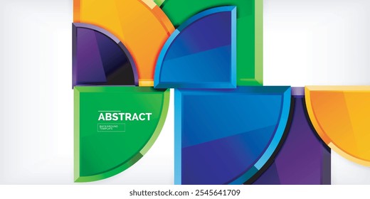 Glossy circles geometric background. Vector Illustration For Wallpaper, Banner, Background, Card, Book Illustration, landing page