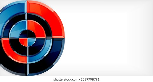 Glossy circles geometric background. Vector Illustration For Wallpaper, Banner, Background, Card, Book Illustration, landing page