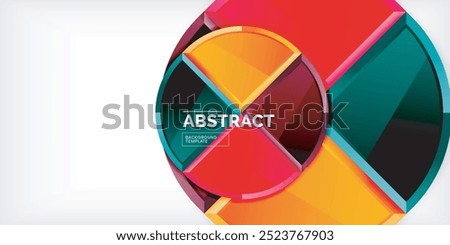 Glossy circles geometric background. Vector Illustration For Wallpaper, Banner, Background, Card, Book Illustration, landing page