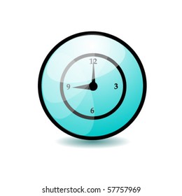 Glossy Clock Button